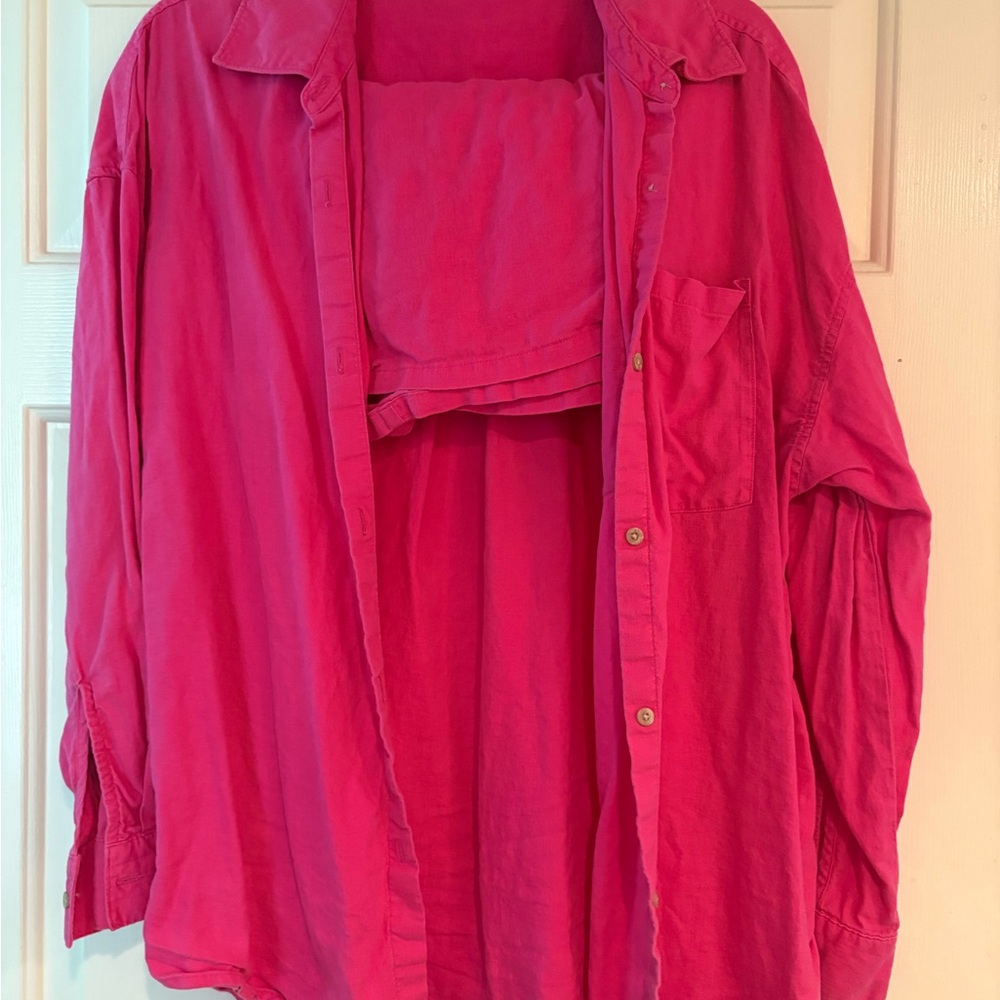 Nuuds Hot Pink Linen Set (sold separately online, top sold out)